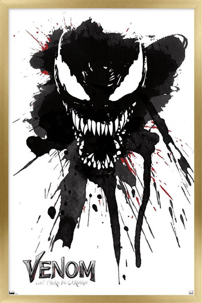 Marvel Venom: Let There be Carnage - Splatter Wall Poster, 14.725" x 22.375", Framed