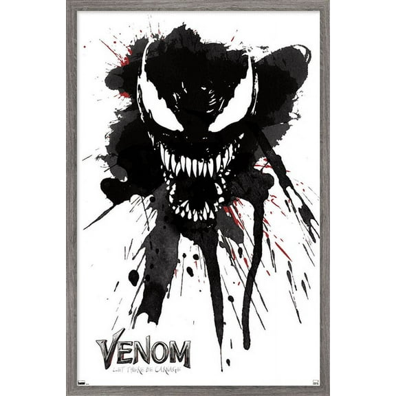 Marvel Venom: Let There be Carnage - Splatter Wall Poster, 22.375" x 34", Framed