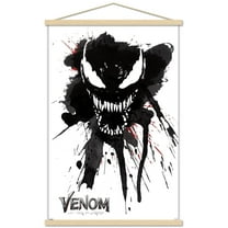 Marvel Venom: Let There be Carnage - Splatter Wall Poster with Wooden Magnetic Frame, 22.375" x 34"