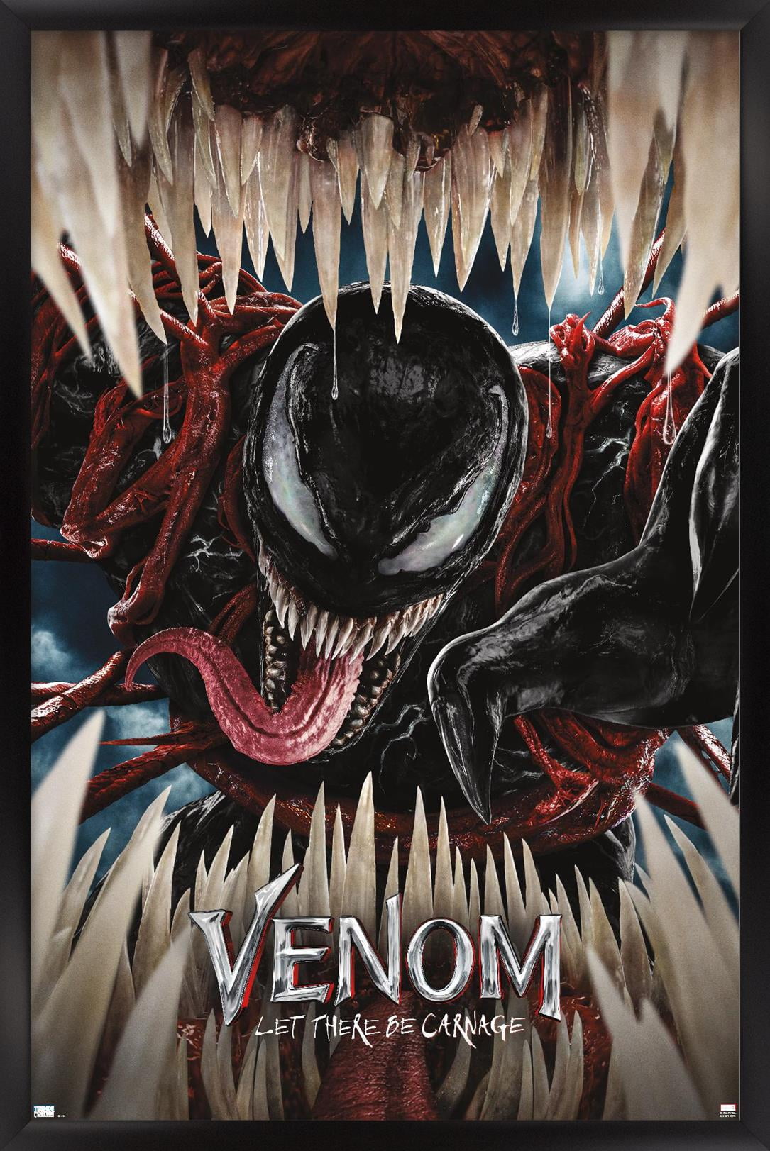 Marvel Venom: Let There be Carnage - Teeth One Sheet Wall Poster, 14.725" x 22.375" Framed