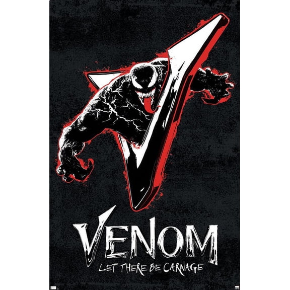Marvel Venom: Let There be Carnage - V Graphic Wall Poster, 14.725" x 22.375"