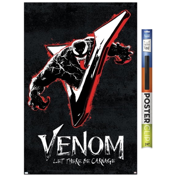 Marvel Venom: Let There be Carnage - V Graphic Wall Poster, 22.375" x 34"