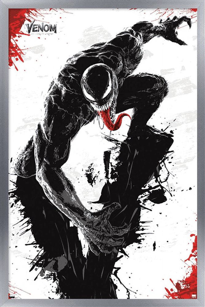 Marvel Venom: Let There be Carnage - V Wall Poster, 14.725" x 22.375", Framed