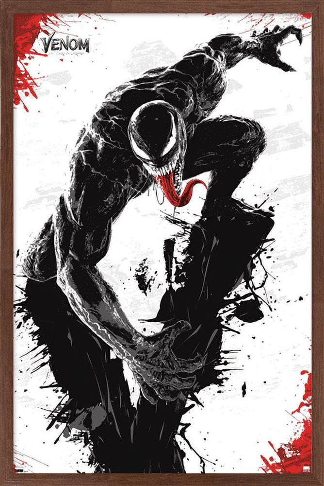 Marvel Venom: Let There be Carnage - V Wall Poster, 14.725" x 22.375", Framed