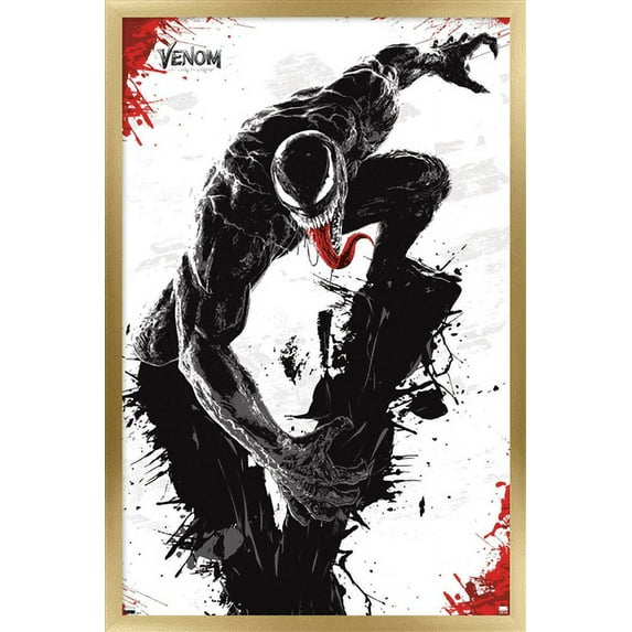 Marvel Venom: Let There be Carnage - V Wall Poster, 14.725" x 22.375", Framed
