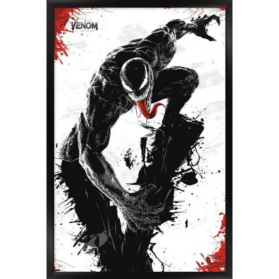 Marvel Venom: Let There be Carnage - V Wall Poster, 22.375" x 34", Framed