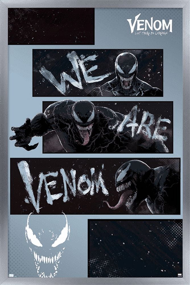 Marvel Venom: Let There be Carnage - We Are Venom Bars Wall Poster, 14.725" x 22.375", Framed