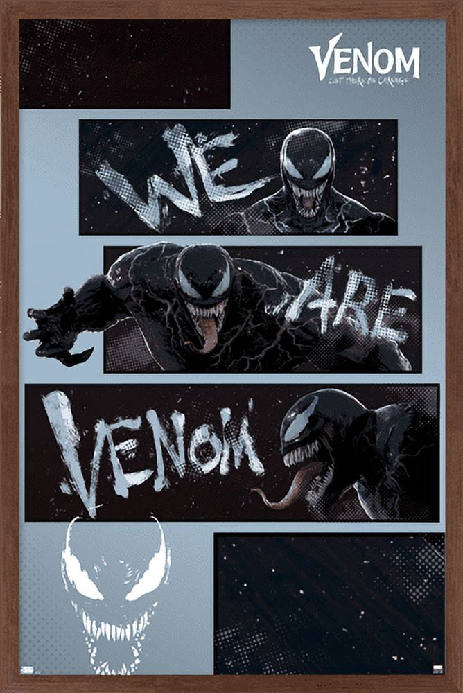 Marvel Venom: Let There be Carnage - We Are Venom Bars Wall Poster, 14.725" x 22.375", Framed