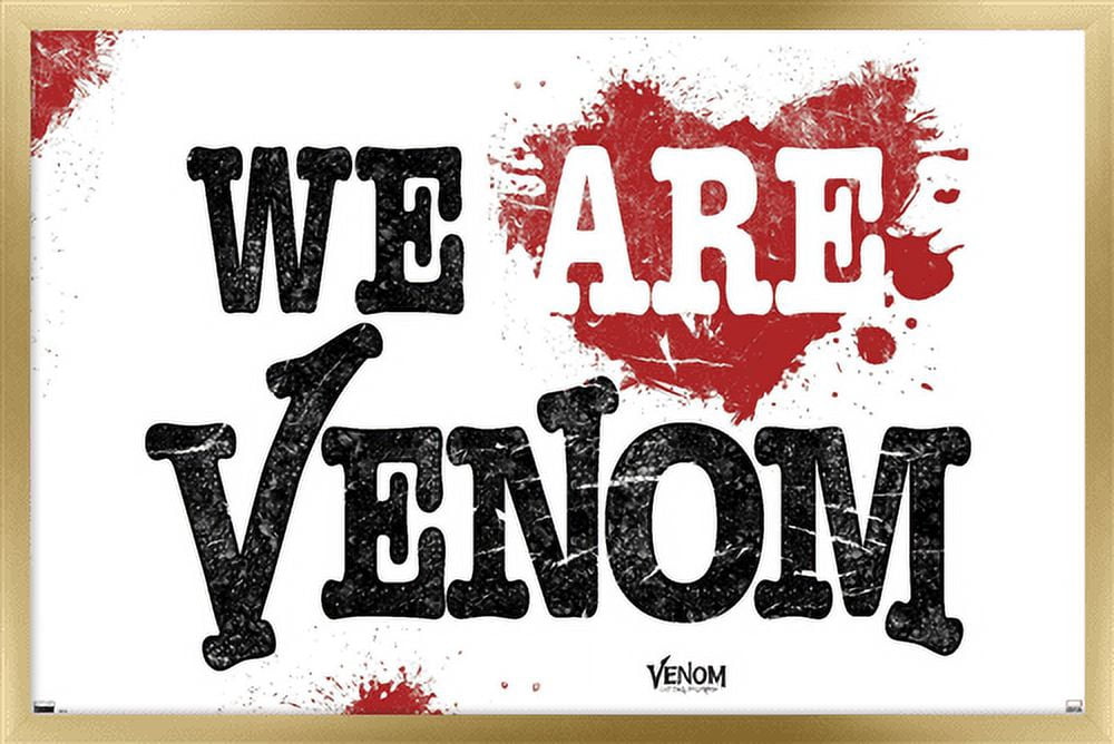 Marvel Venom: Let There be Carnage - We Are Venom Heart Wall Poster, 22.375" x 34", Framed