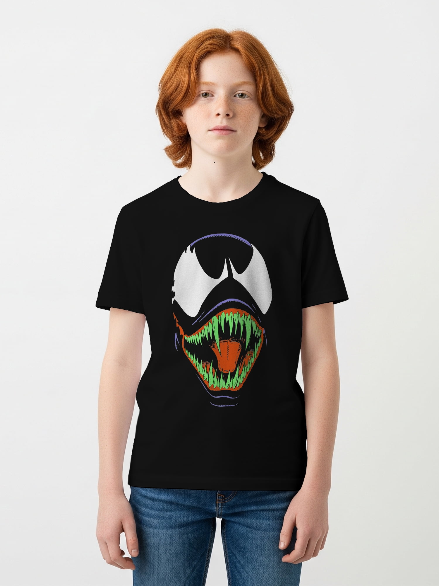 Marvel Venom Boys Short Sleeve Graphic Costume T-Shirt, Sizes 4-18