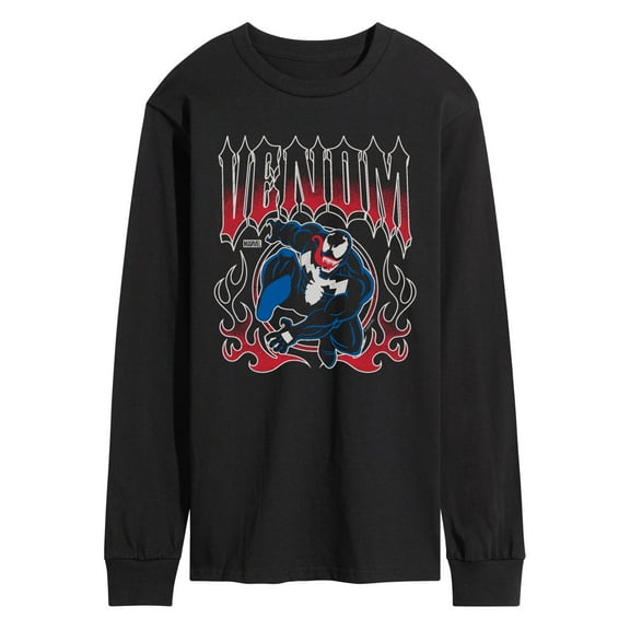 Marvel Venom - Metal Tee Style - Men's Long Sleeve Graphic T-Shirt