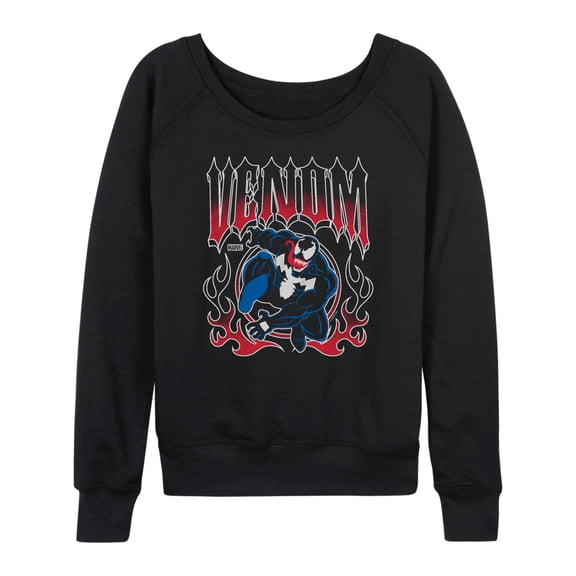 Marvel Venom - Metal Tee Style - Women's French Terry Pullover Long Sleeve Shirt