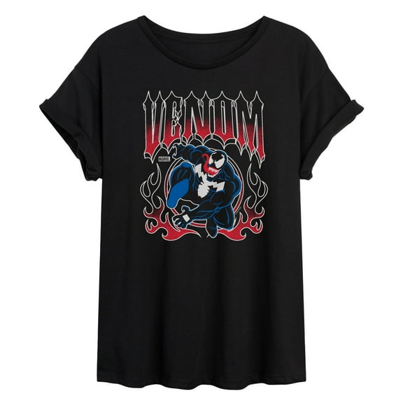 Marvel Venom - Metal Tee Style - Women's Oversized Graphic T-Shirt