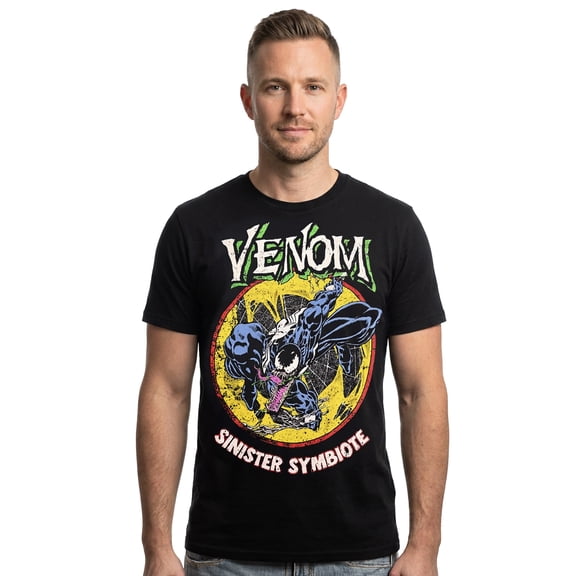 Marvel Venom T-Shirt Men's Sinister Symbiote Adult Graphic Short Sleeve Tee