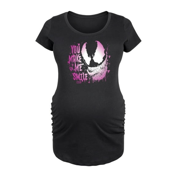 Marvel Venom - Valentine You Make Me Smile - Maternity Scoop Neck Graphic T-Shirt