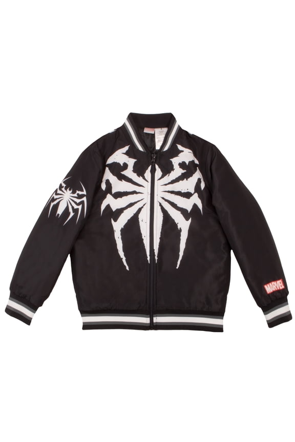 Venom Varsity Bomber Jackets for Boys Venom Logo Graphic Print Boys Lightweight Varsity Jackets Casual Fashion Coats (Sizes 4-12)