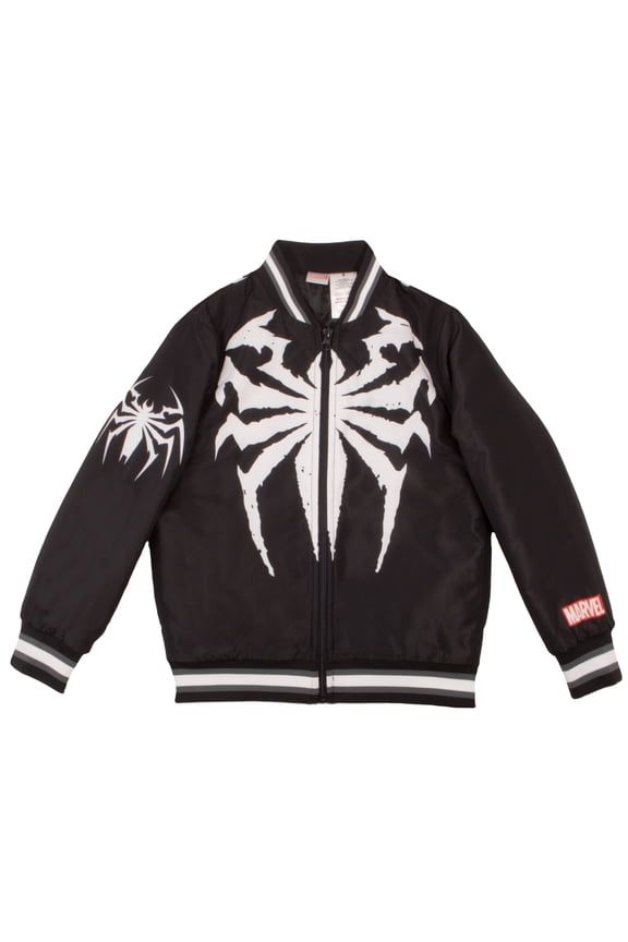 Venom Varsity Bomber Jackets for Boys Venom Logo Graphic Print Boys Lightweight Varsity Jackets Casual Fashion Coats (Sizes 4-12)