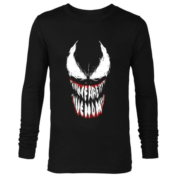 Marvel Venom We Are Venom Face Grin - Long Sleeve T-Shirt for Men- Customized-Black