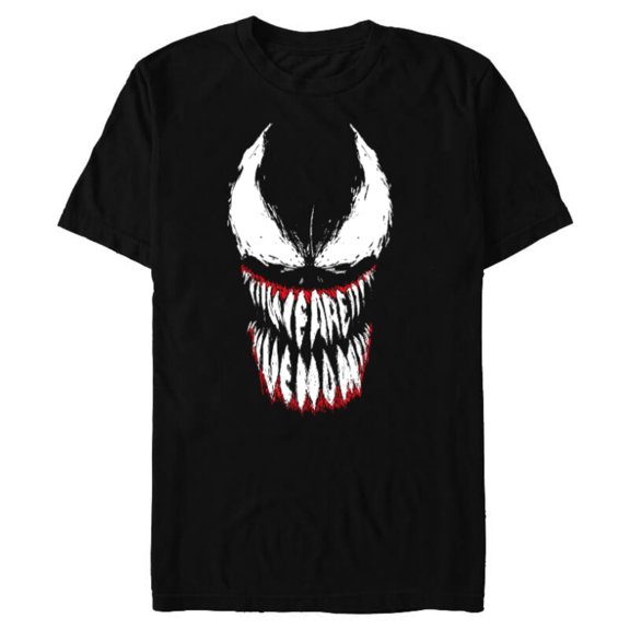 Marvel Venom We Are Venom Face Grin - Short Sleeve Blended T-Shirt for Adults- Customized-Black