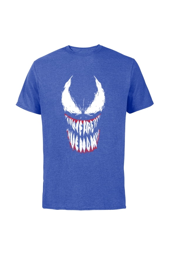 Venom We Are Venom Face Grin - Short Sleeve Cotton T-Shirt for Adults- Customized-Royal Heather