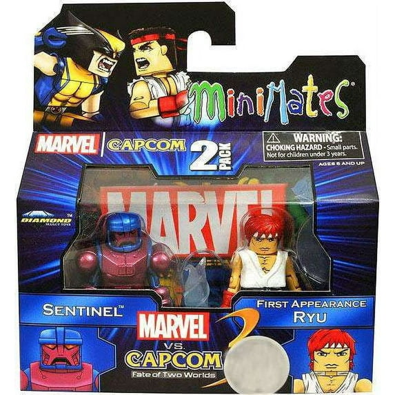 Marvel Vs Capcom 3 Minimates Series 2 Exclusive Mini Figure 2Pack Sentinel Vs. Ryu