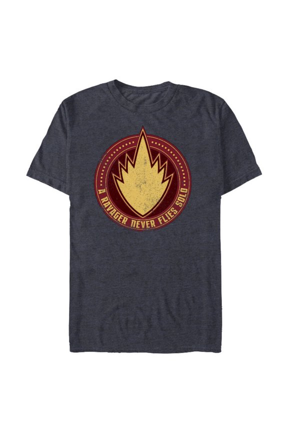 WHAT IF…? A Ravager Never Flies Solo Badge Standard - Short Sleeve Blended T-Shirt for Adults – Customized-Navy Heather