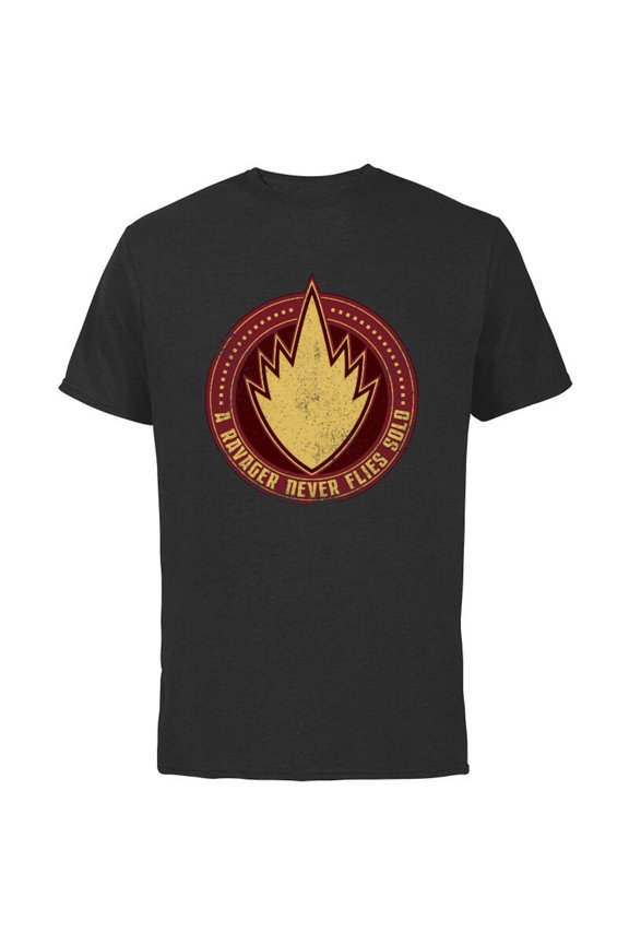 WHAT IF…? A Ravager Never Flies Solo Badge Standard - Short Sleeve Cotton T-Shirt for Adults - Customized-Black