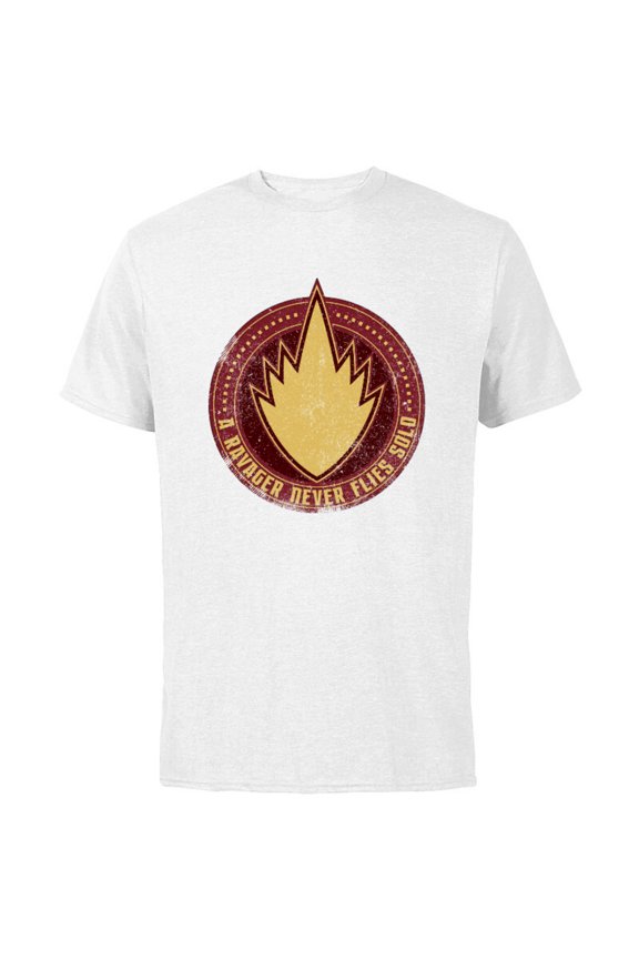 WHAT IF…? A Ravager Never Flies Solo Badge Standard - Short Sleeve Cotton T-Shirt for Adults - Customized-White