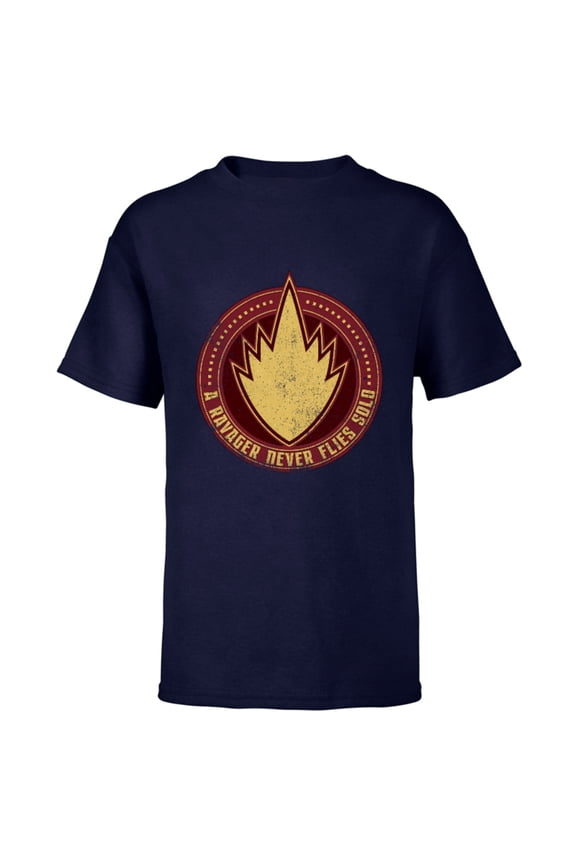 WHAT IF…? A Ravager Never Flies Solo Badge Standard - Short Sleeve T-Shirt for Kids – Customized-Navy