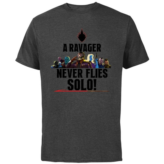 Marvel WHAT IF…? A Ravager Never Flies Solo Standard - Short Sleeve Cotton T-Shirt for Adults - Customized-Charcoal