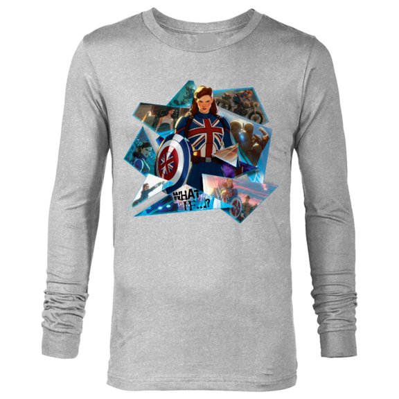 Marvel WHAT IF…? Captain Carter Collage - Long Sleeve T-Shirt for Men – Customized-Athletic Heather