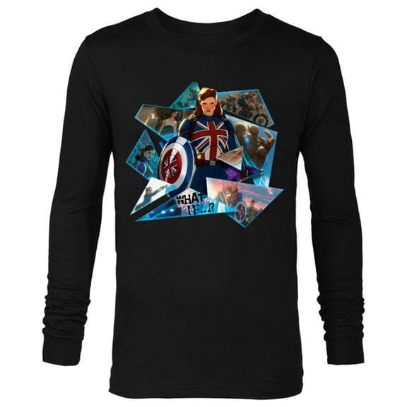 Marvel WHAT IF…? Captain Carter Collage - Long Sleeve T-Shirt for Men – Customized-Black