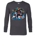 thumbnail image 1 of Marvel WHAT IF…? Captain Carter Collage - Long Sleeve T-Shirt for Men – Customized-Charcoal Heather, 1 of 5