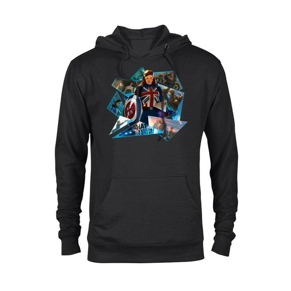 Marvel WHAT IF…? Captain Carter Collage - Pullover Hoodie for Adults – Customized-Black
