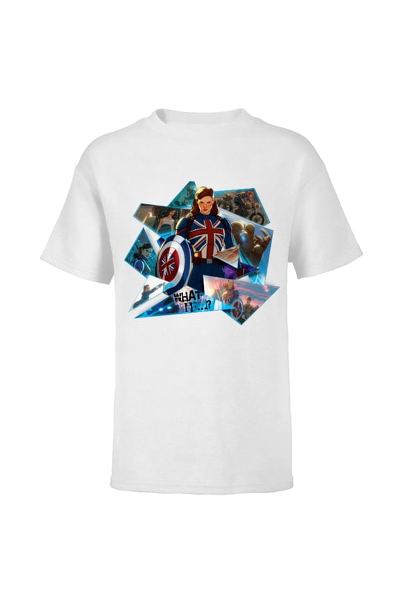 WHAT IF…? Captain Carter Collage - Short Sleeve T-Shirt for Kids – Customized-White