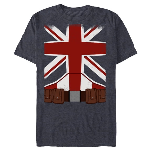 Marvel WHAT IF…? Captain Carter Costume - Short Sleeve Blended T-Shirt for Adults – Customized-Denim Snow Heather