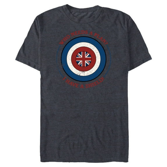 Marvel WHAT IF…? Captain Carter I Have A Shield - Short Sleeve Blended T-Shirt for Adults – Customized-Navy Heather