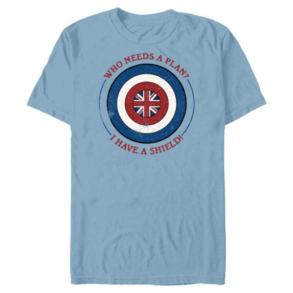 Marvel WHAT IF…? Captain Carter I Have A Shield - Short Sleeve Blended T-Shirt for Adults – Customized-Ocean Blue