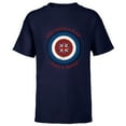 thumbnail image 1 of Marvel WHAT IF…? Captain Carter I Have A Shield - Short Sleeve T-Shirt for Kids – Customized-Navy, 1 of 5