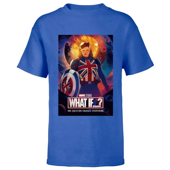 Marvel WHAT IF…? Captain Carter Poster - Short Sleeve T-Shirt for Kids – Customized-Royal
