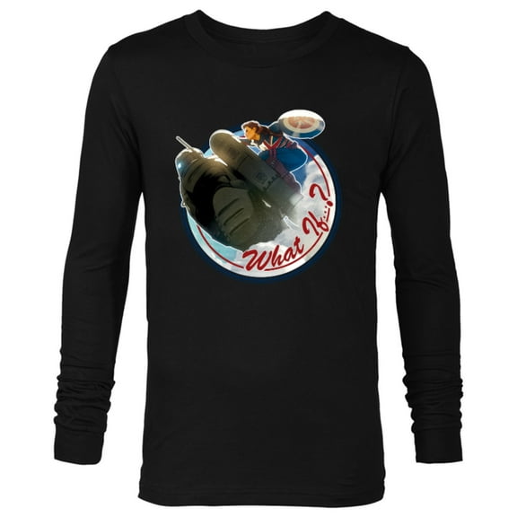 Marvel WHAT IF…? Captain Carter Rides Hydra Stomper - Long Sleeve T-Shirt for Men – Customized-Black