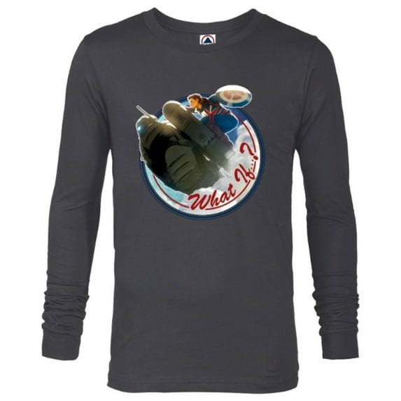 Marvel WHAT IF…? Captain Carter Rides Hydra Stomper - Long Sleeve T-Shirt for Men – Customized-Charcoal Heather