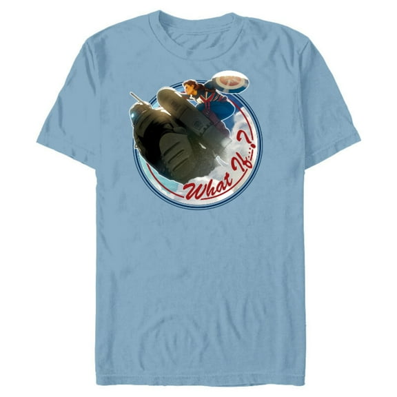 Marvel WHAT IF…? Captain Carter Rides Hydra Stomper - Short Sleeve Blended T-Shirt for Adults – Customized-Ocean Blue