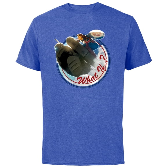 Marvel WHAT IF…? Captain Carter Rides Hydra Stomper - Short Sleeve Cotton T-Shirt for Adults - Customized-Royal Heather