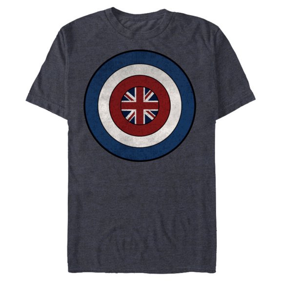 Marvel WHAT IF…? Captain Carter Shield - Short Sleeve Blended T-Shirt for Adults – Customized-Navy Heather