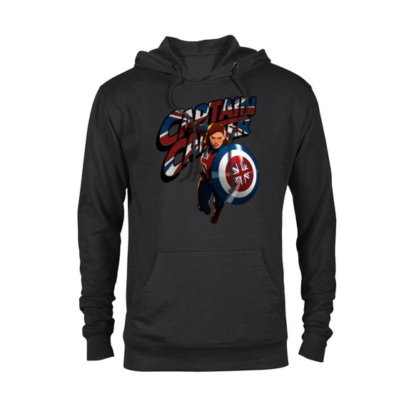 Marvel WHAT IF…? Captain Carter Union Jack - Pullover Hoodie for Adults – Customized-Black