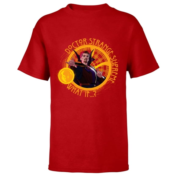 Marvel WHAT IF…? Doctor Strange Supreme Standard - Short Sleeve T-Shirt for Kids – Customized-Red