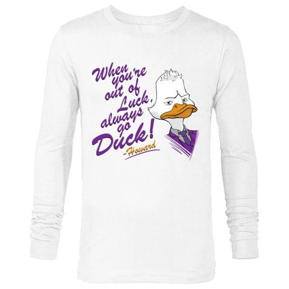 Marvel WHAT IF…? Howard The Duck Always Go Duck - Long Sleeve T-Shirt for Men – Customized-White