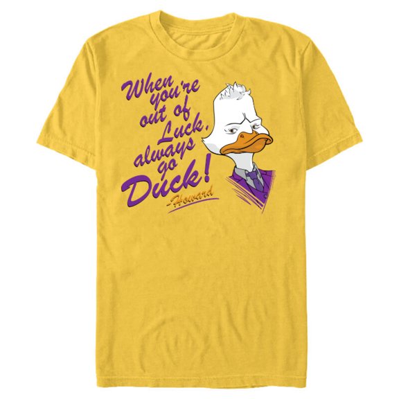 Marvel WHAT IF…? Howard The Duck Always Go Duck - Short Sleeve Blended T-Shirt for Adults – Customized-Yellow