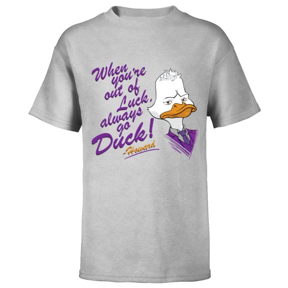 Marvel WHAT IF…? Howard The Duck Always Go Duck - Short Sleeve T-Shirt for Kids – Customized-Athletic Heather
